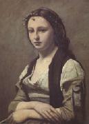 Jean Baptiste Camille  Corot Woman with a Pearl (mk05) Spain oil painting reproduction